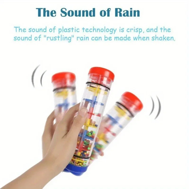 Rainmaker Musical Toy Rain Stick Bell Hand Shaking Montessori Sensory