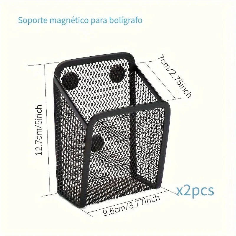 Magnetic Pencil Holder Strong Magnets Mesh Design Whiteboard