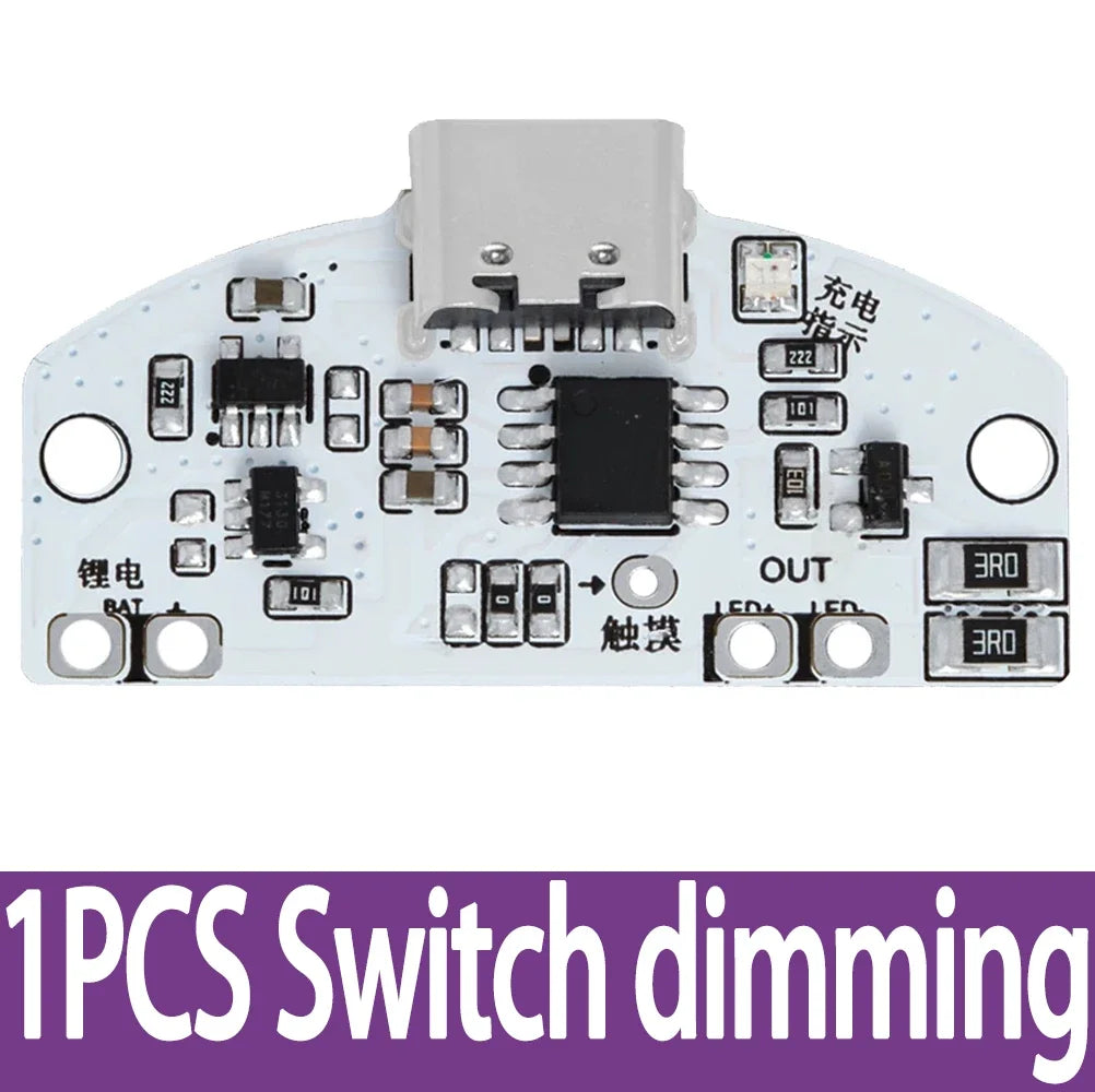 Type-c Touch Lamp Dimmer Module 3-Mode Stepless Dimming LED Zpaxo Switch dimming 1PCS