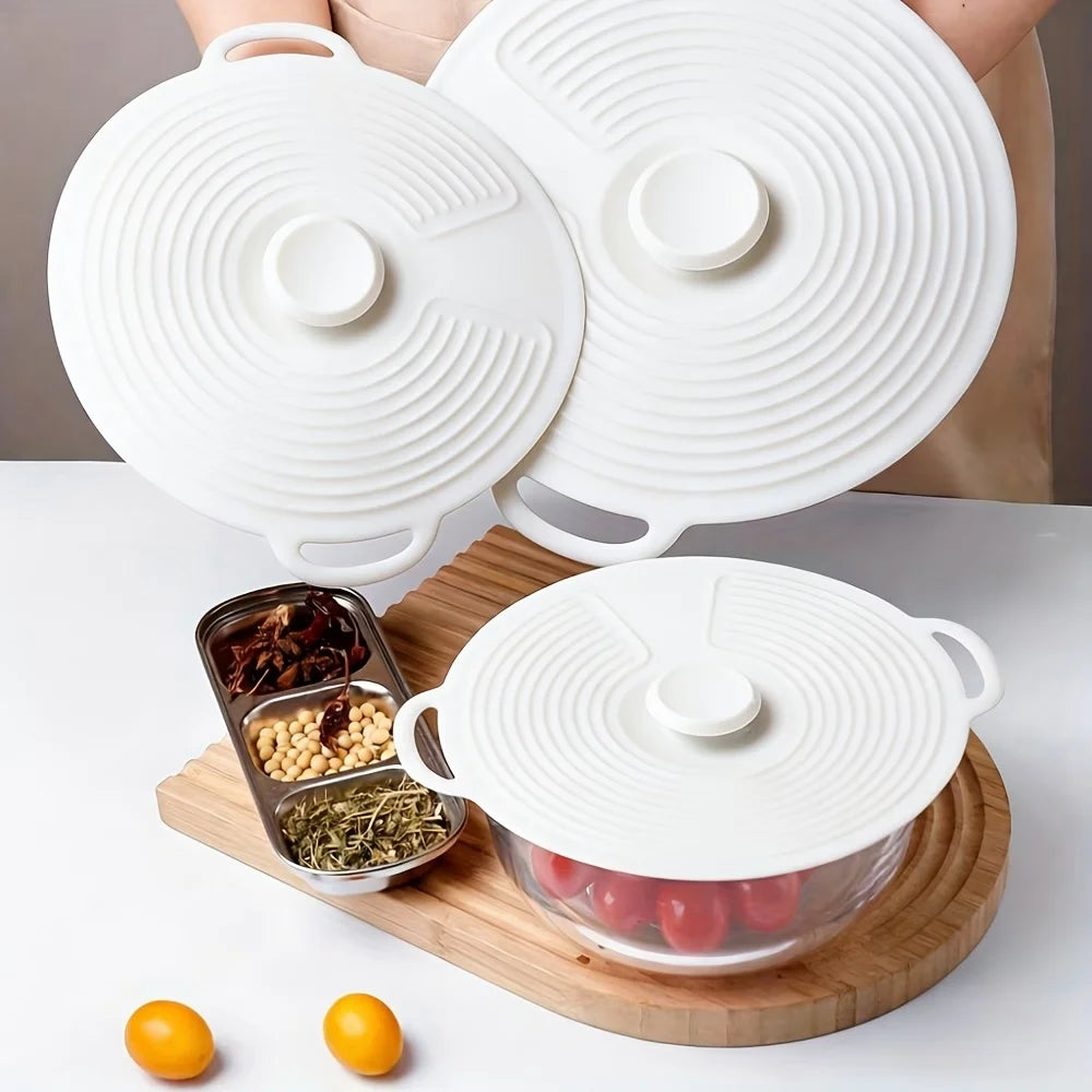 Silicone Lids Bowl Microwave Splatter Cover 3 Sizes Reusable Heat Zpaxo
