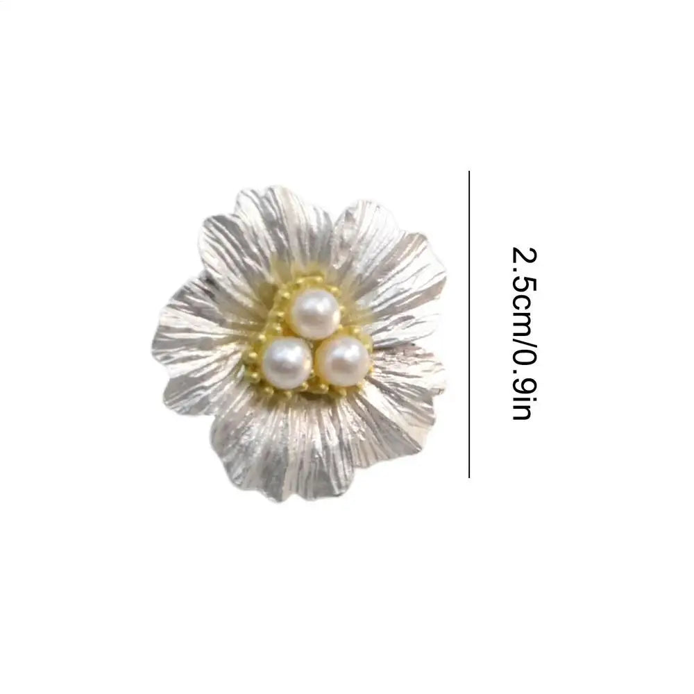 Pearl Flower Button Covers Shirt Accessories Shaped Decorative