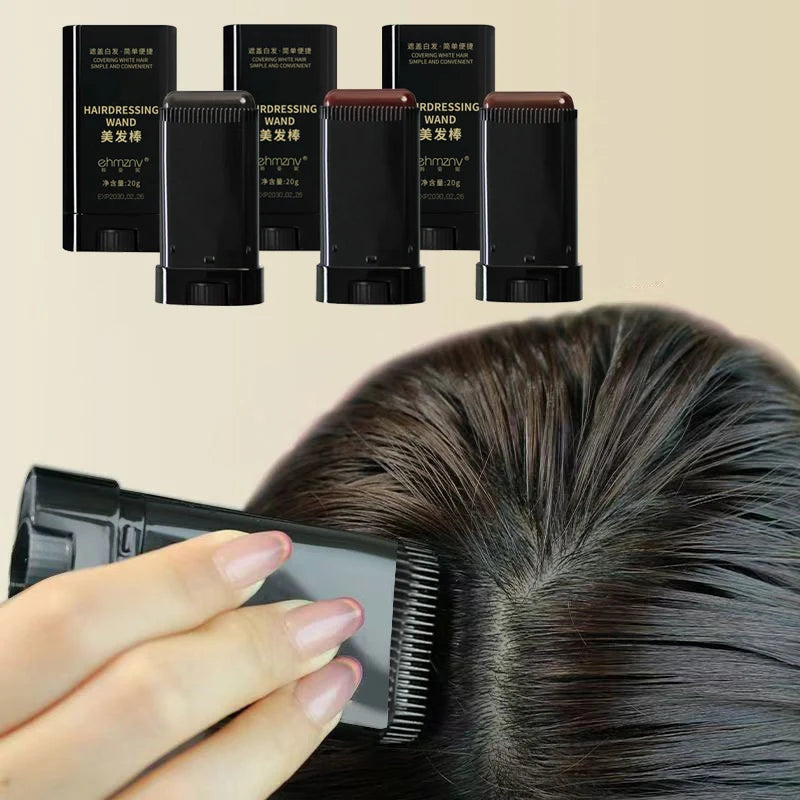 3Color 2in1 Hair Dye Stick Comb Touch-up Temporary Coloring Quick