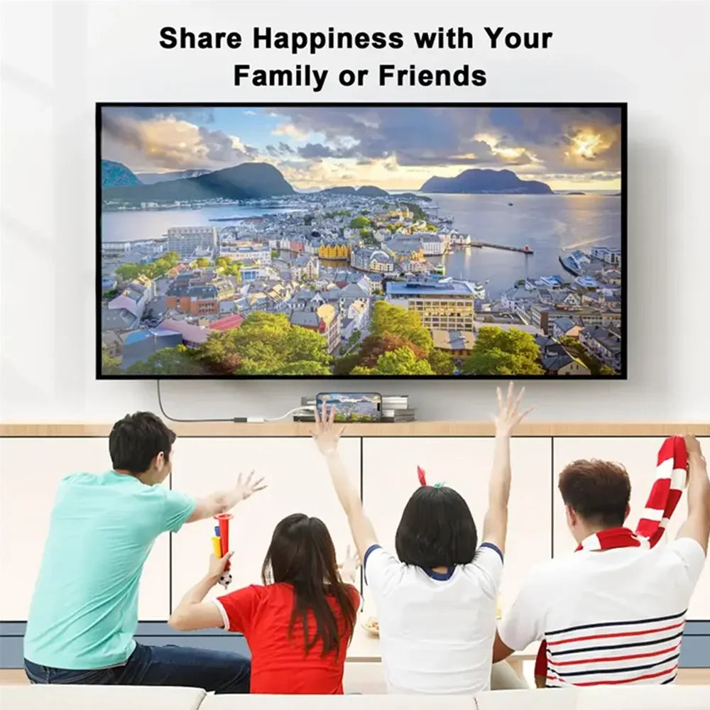 1080P HD HDMI-Compatible Projection Cable Adapter Audio Sync Screen