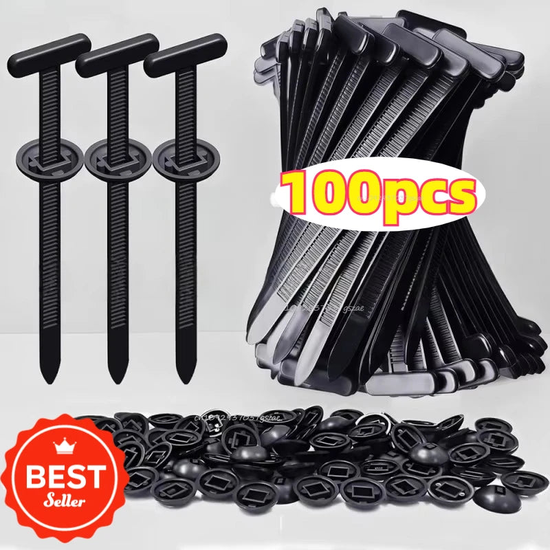 Nylon Cable Tie Buckle Self-locking Nylon Cable Tie Heavy Duty Zip Ties with Pin Button Car Daily Repair Fastening Strap Zpaxo