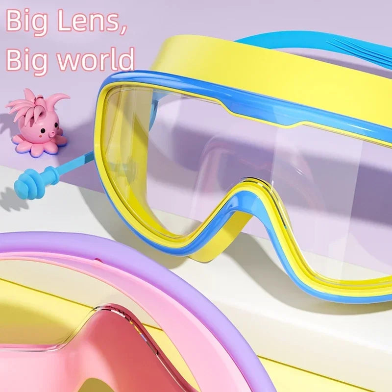 Summer Big Frame Swimming Goggles Kids&adults Anti-fog No Leak Clear
