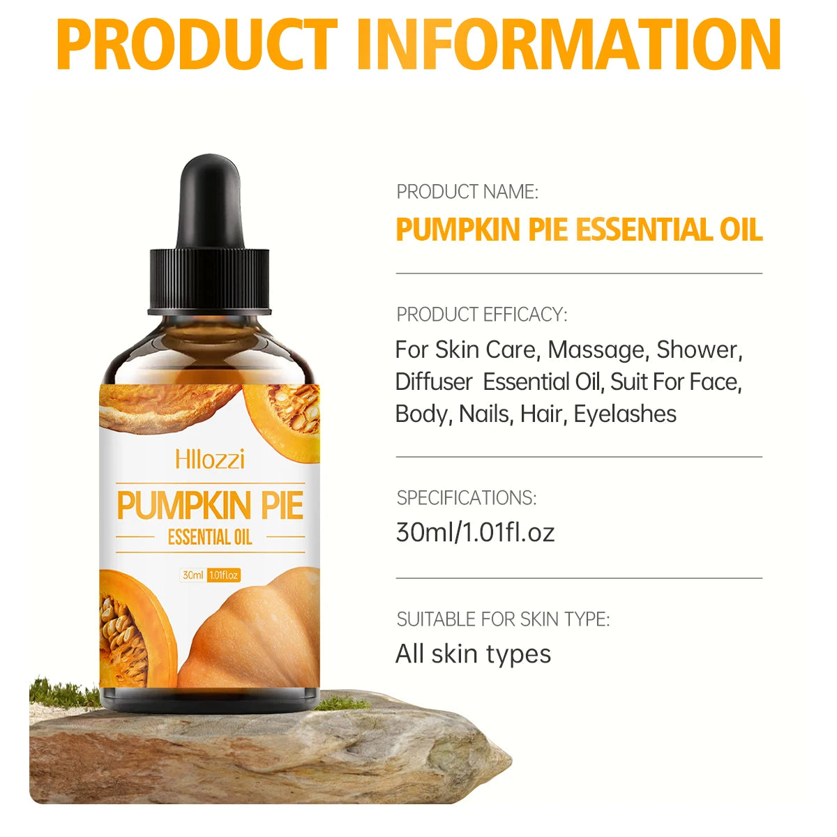 30ml Pumpkin Pie Essential Oil for scalp care, eyelashes, nail care, aromatherapy, humidifier, diffuser, soap making, DIY Zpaxo