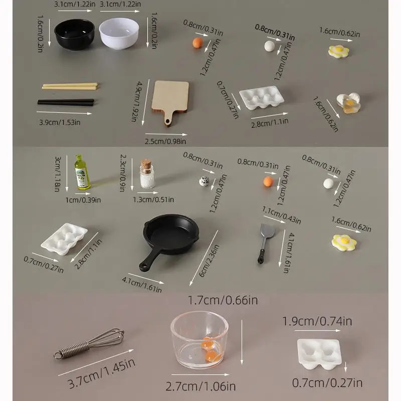 Children's Pretend Play Kitchen Accessories 1 12 Scale Dollhouse Zpaxo