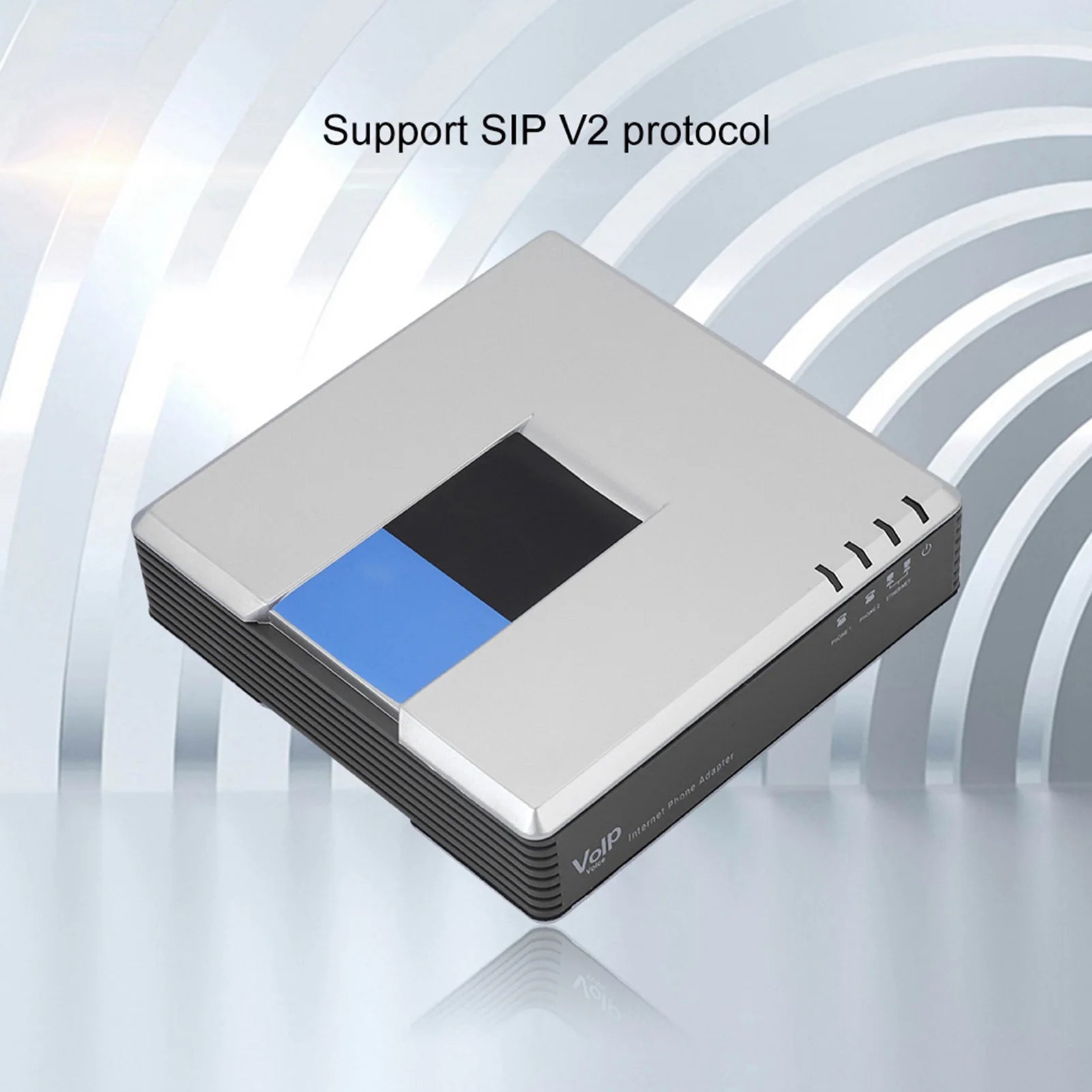2 Ports Adapter SIP Internet Phone Gateway VoIP RJ45 Cable Linksys