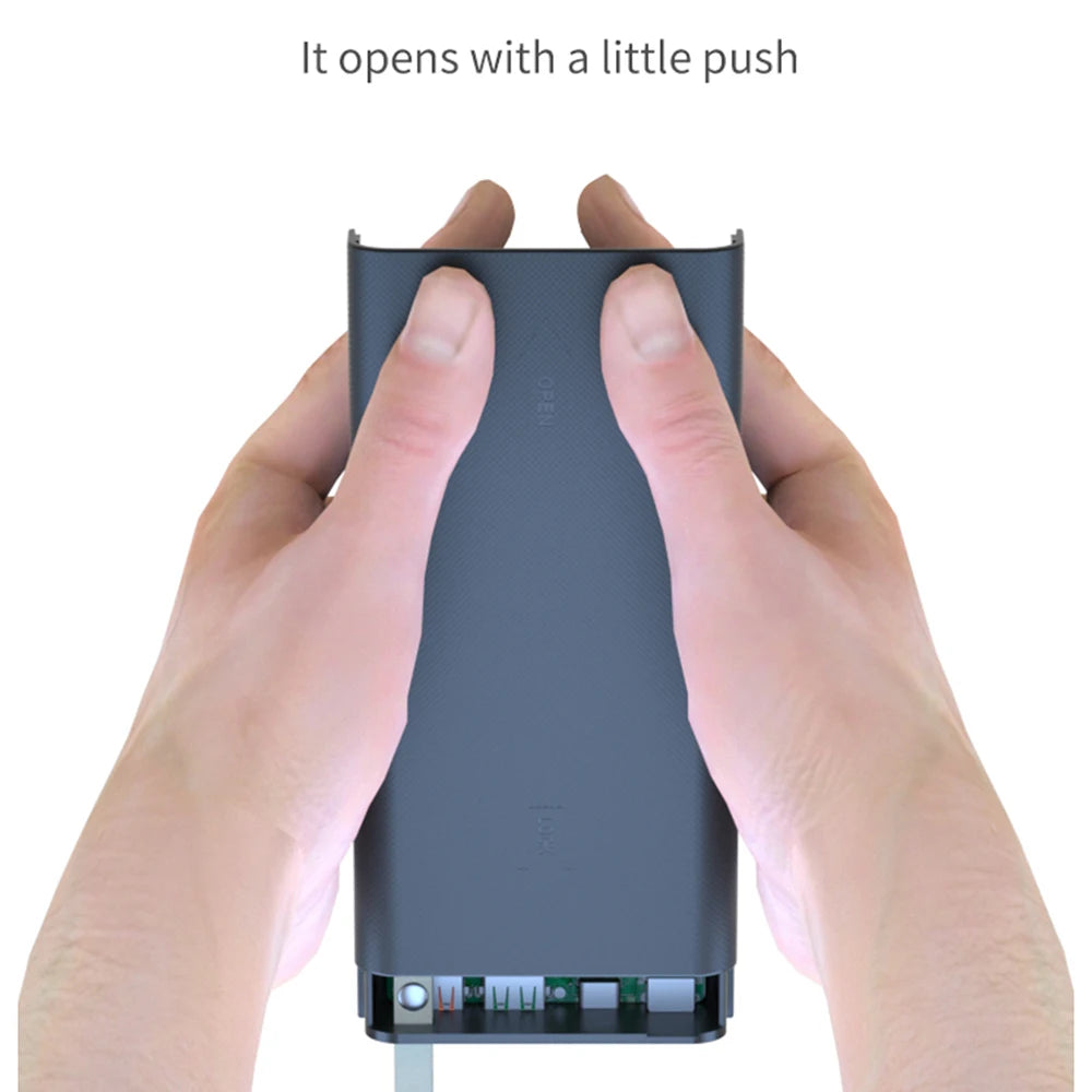 DIY Shell Case Mobile Phone Charger 5V Dual USB 12*18650 Power Bank Battery Box for Smart Phone MP3 Electronic Mobile Charging Zpaxo
