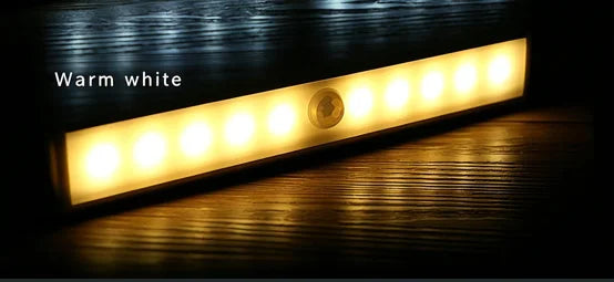 Drill-Free Magnetic Sensor Night Light USB Rechargeable for Closet Hallway Bedroom Automatic Induction Installation Zpaxo warm white
