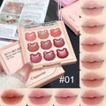 9Color Bear Lipstick Palette Lip Mud Matte Sweet Warm Colors Cheeks