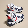 Fashion Casual Platform Sport Shoes Women Lace Up Thick Soled Zpaxo Blue plus velvet 40(Foot 25cm) China Mainland