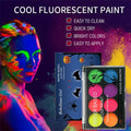 8 Colors Body Painting Palette Tattoo Art UV Glow Dark Makeup Zpaxo 8 colors paint