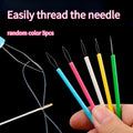 Colorful Plastic Needle Threader Cylindrical Threading Tool Sewing