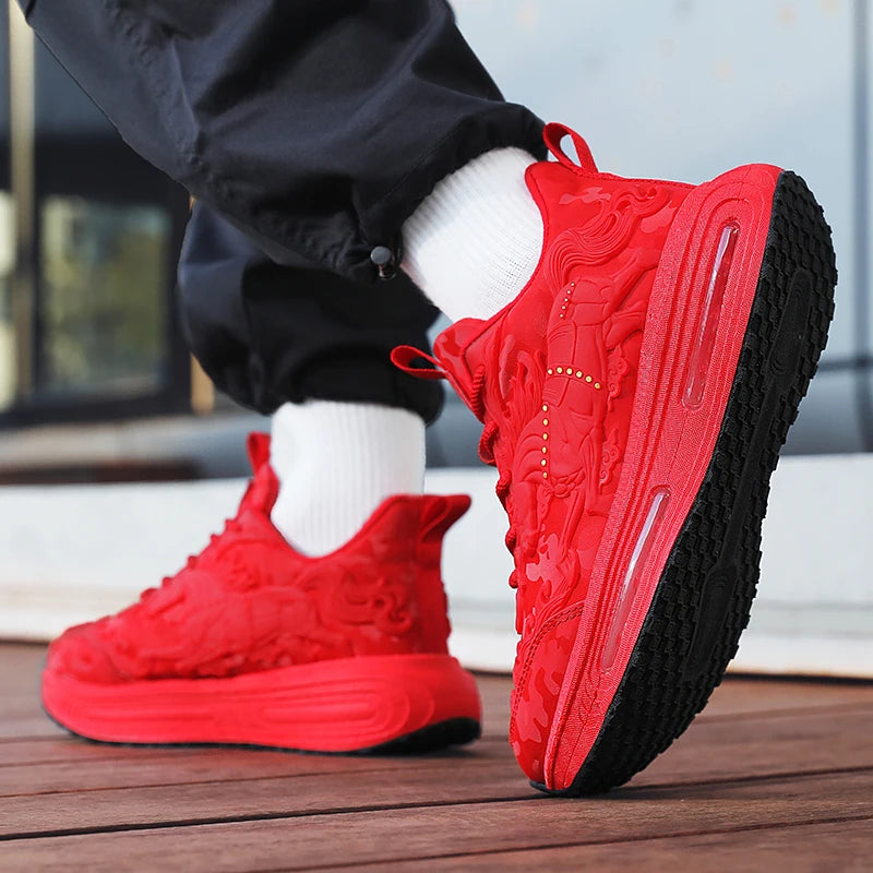 Men's Casual Sneakers Luxury Trainer Shoes Breathable Race Running
