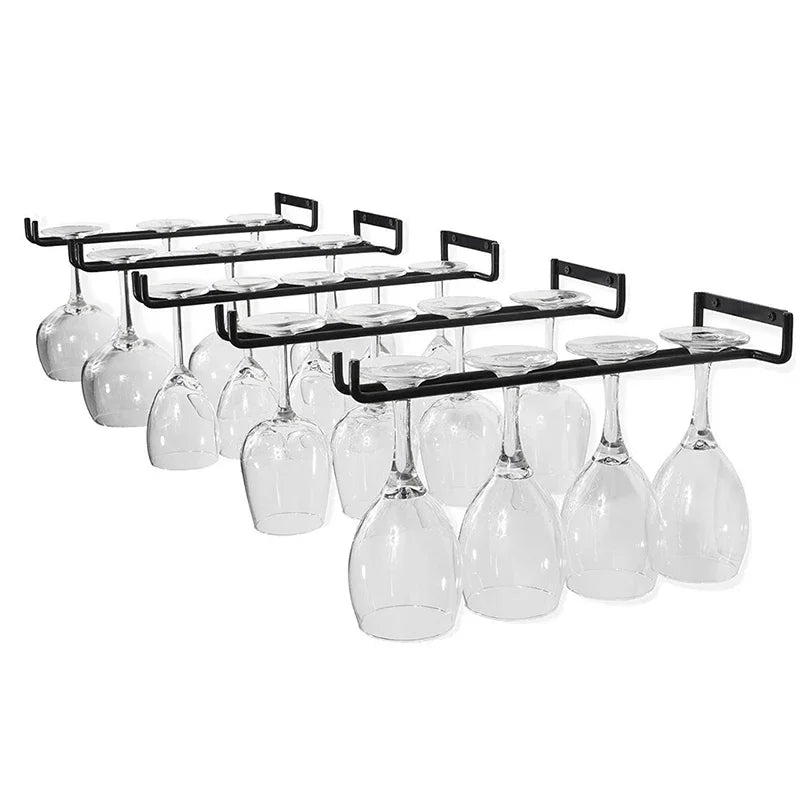 Stemware Iron Wall Mounted Holder High-quality Black Goblet Hanging Zpaxo