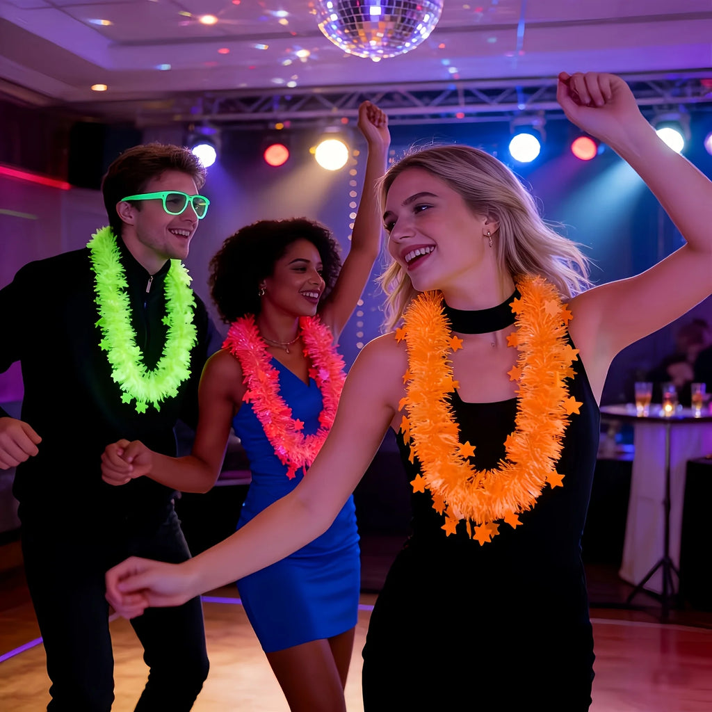 Glow Dark Party Necklace Neon Five-star Fluorescent Blacklight Favors