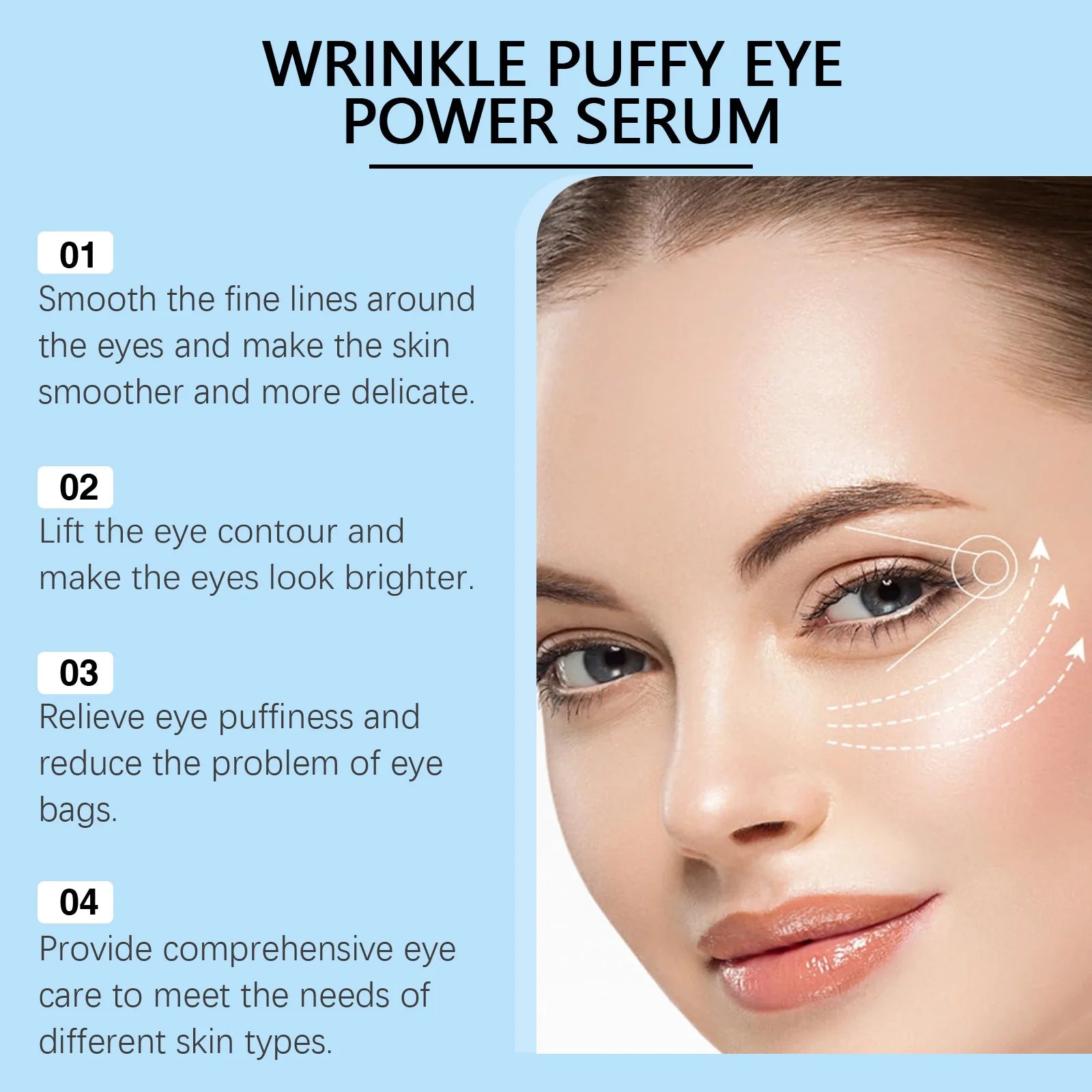 Moisturizing Eye Serum Anti Puffiness Reduce Fine Line Bags Zpaxo