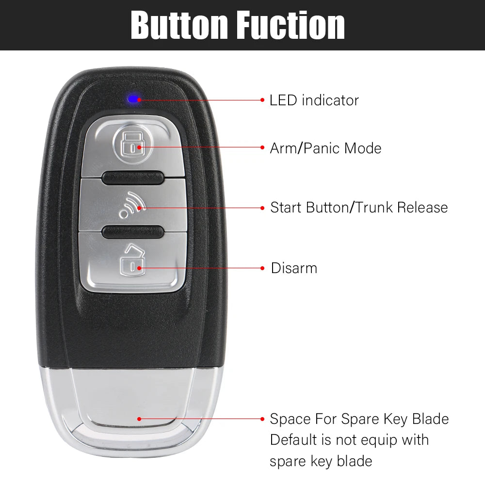 Smartphone Control Universal Remote Start Kit Car Start Stop Keyless Entry System One-button Start Push Systems Zpaxo