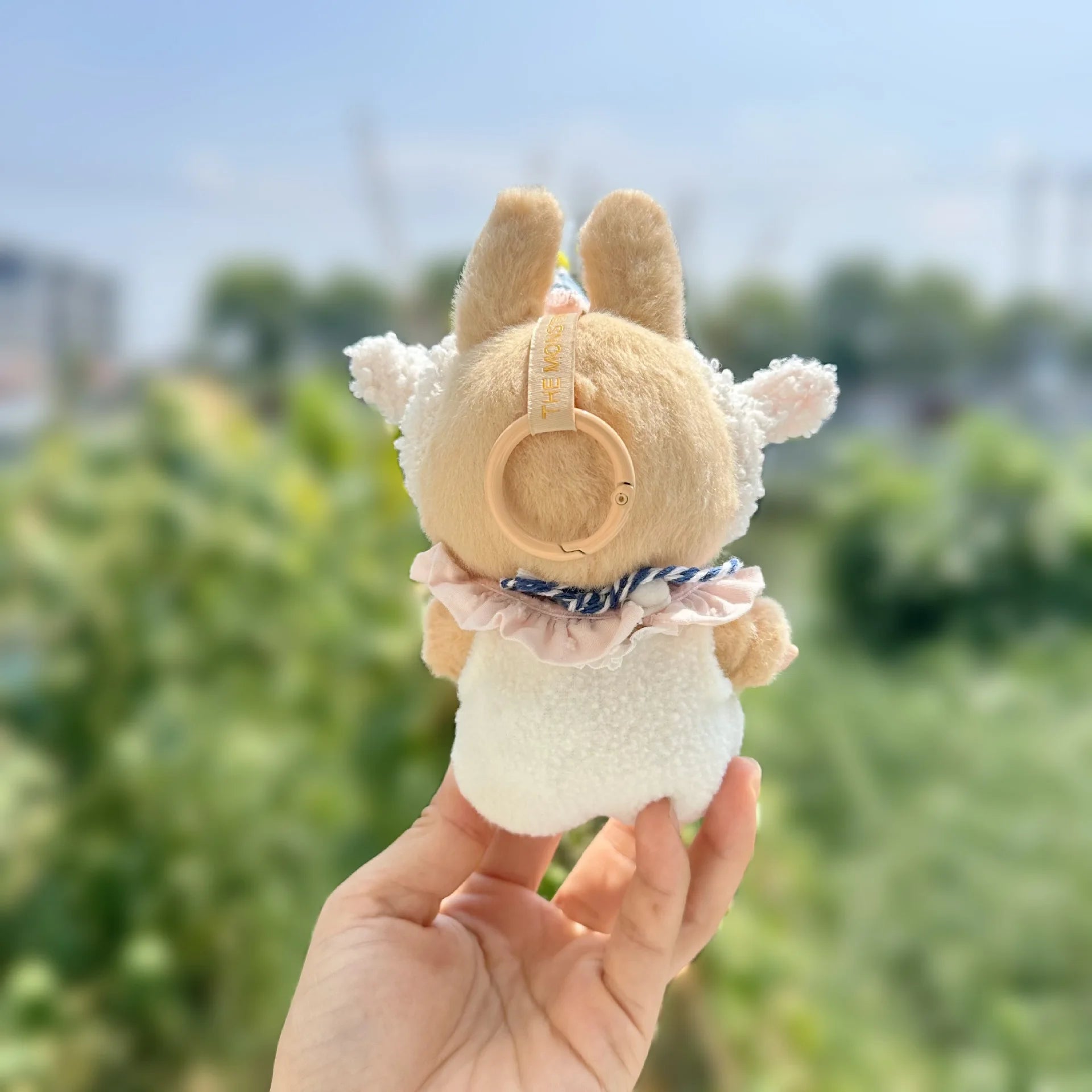 17cm Labubu Idol Dolls Sitting Party Clothing Outfit Accessories Cute Mini The Monster Camellia Dress only clothes Zpaxo