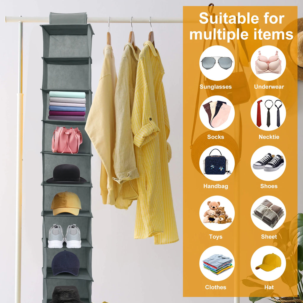 Multi Layer Hanging Bag Drawer Box Storage Universal Wardrobe Cloth Underwear Organizer Hanger Bag Household Supplies Shoe Rack Zpaxo