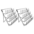 2Pcs Heavy Duty Wall Mounted Iron Display Rack for Glassware Bottles Ornaments Large Capacity Modern Stylish Space Saving
