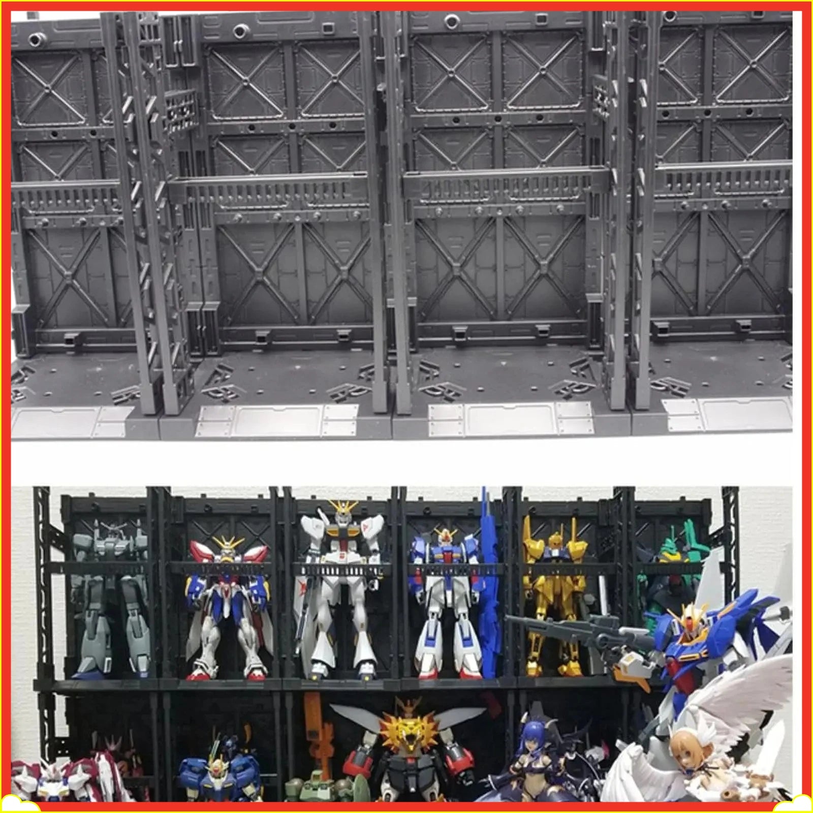 Universal Anime Cartoon Character Figure Model Storage Box Interlocking Organizer Stackable for LEGO,Anime Models,Gundam Models Zpaxo
