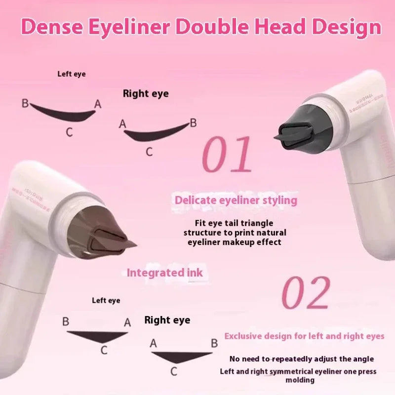 Dual-head Rotatable Eyeliner Stamp Integrated Waterproof Long Wear Zpaxo