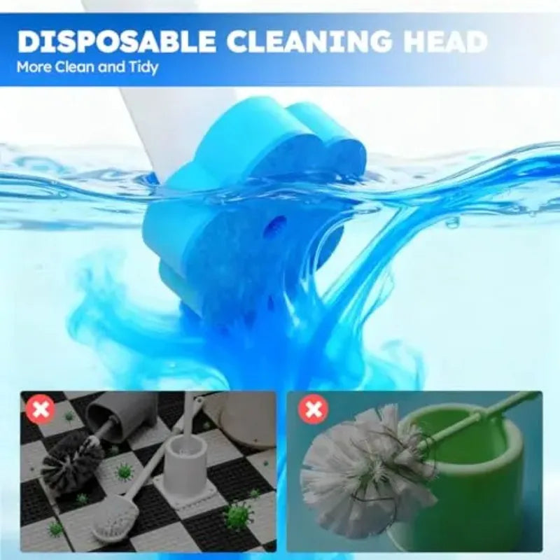 Cleaning Brushes Set Toilet Brush Head Replacement Toilet Cleaning Brush Wall-Mounted Standing Dual-Use Replacement Brush Heads Zpaxo