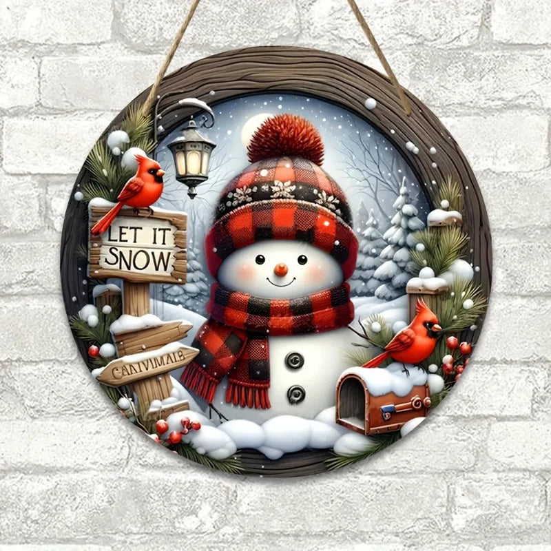 7 9 Christmas Wreath Centerpiece Decoration Acrylic Round Holiday