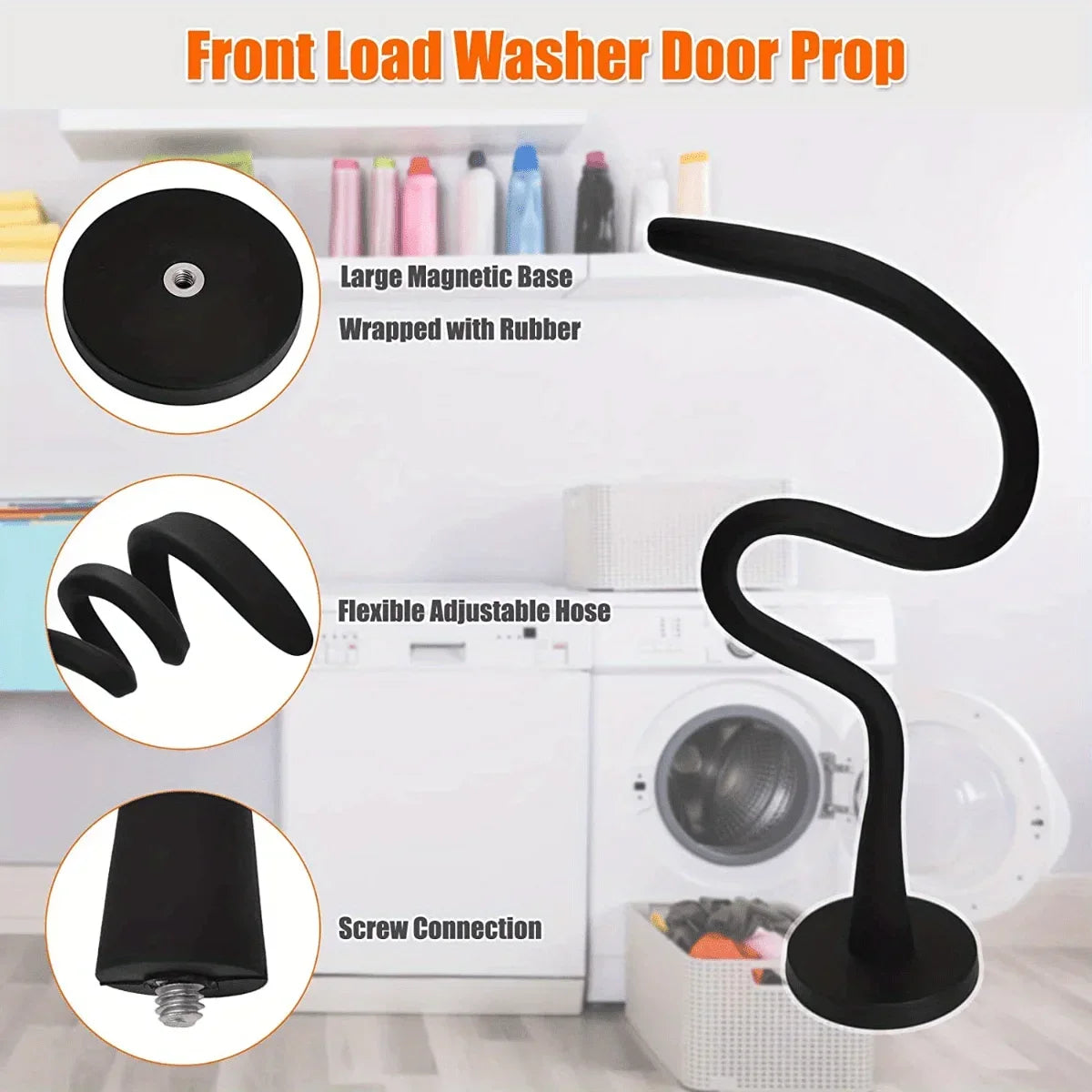 Washing Machine Door Holder Silicone Magnetic Ventilation Support Anti-Collision Washer Door Prop for Most Washers Laundry Tools Zpaxo