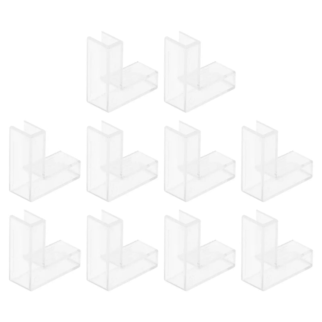 Transparent Plastic Glass Clips Fish Aquarium Fixing Clamps L Shape