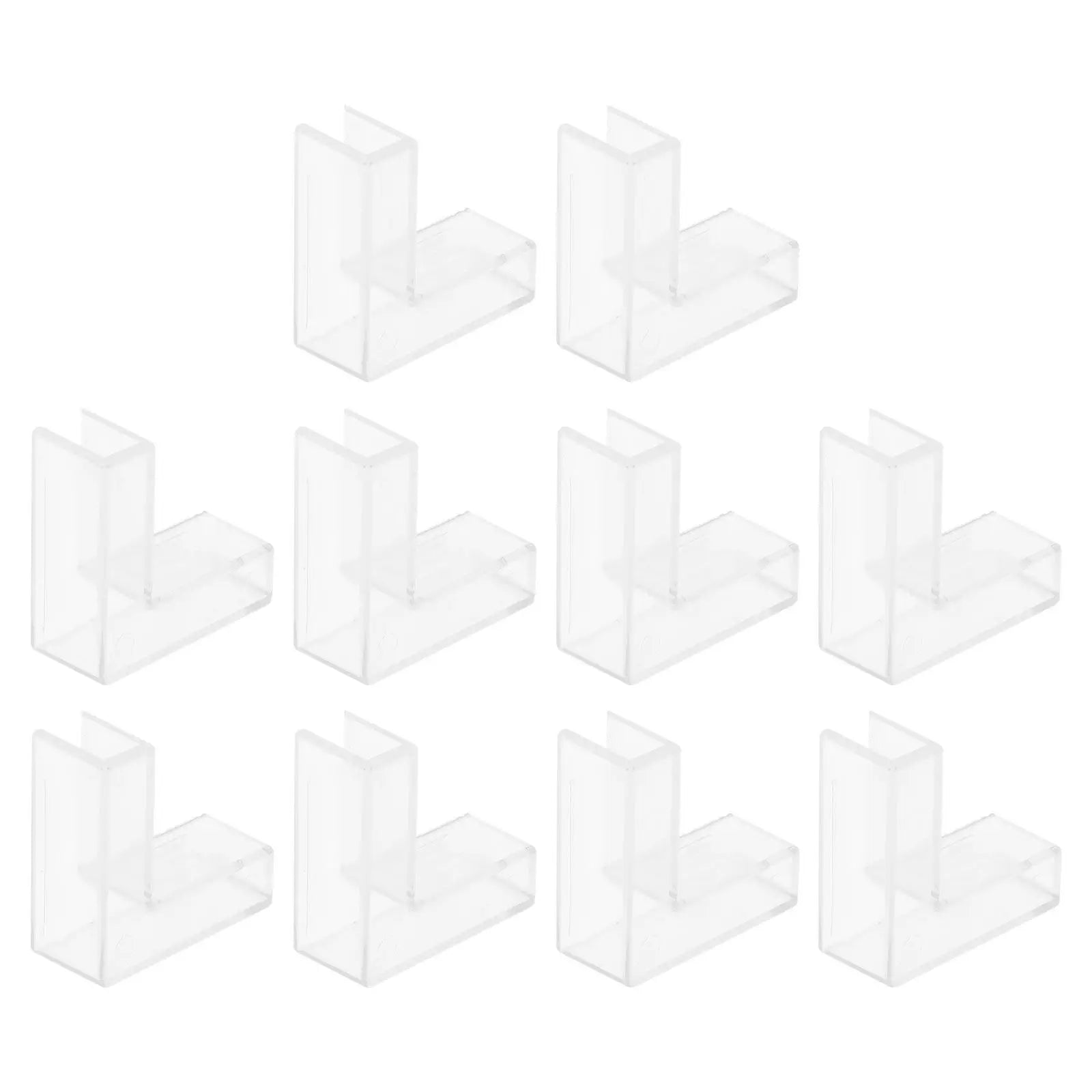 Transparent Plastic Glass Clips Fish Aquarium Fixing Clamps L Shape
