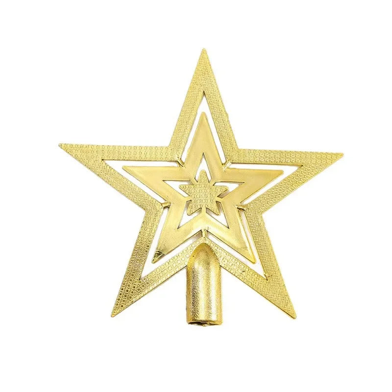 Glittering Five-point Star Topper Durable Plastic Christmas Tree