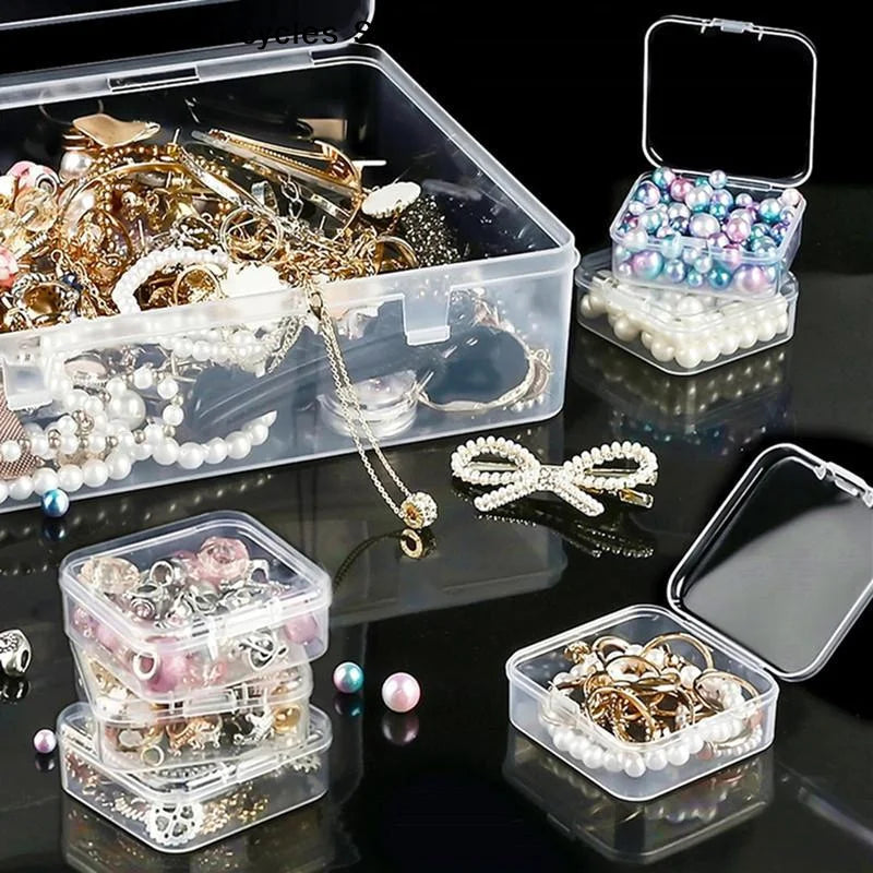 MStorage Organizer Box 12 14 15 24 Small Clear Plastic Bead Storage