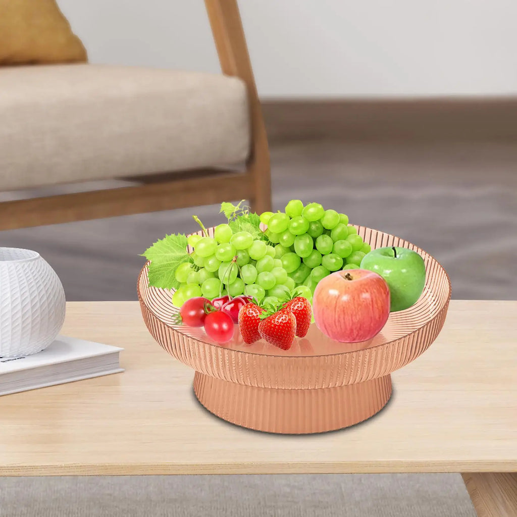 Pedestal Fruit Bowl – Decorative Basket & Dessert Display Stand Decorative Fruit Bowl Zpaxo Orange