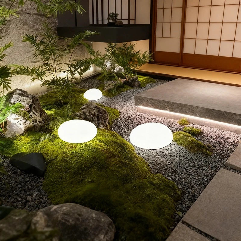 Solar Pebble Garden Light – IP65 Waterproof LED Lawn Lamp