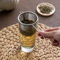 Stainless Steel Tea Infuser Reusable Tea Leak Filter Teapot Strainer Single Ear Shape Coffee Herb Spice Diffuser With Handle Zpaxo Silver