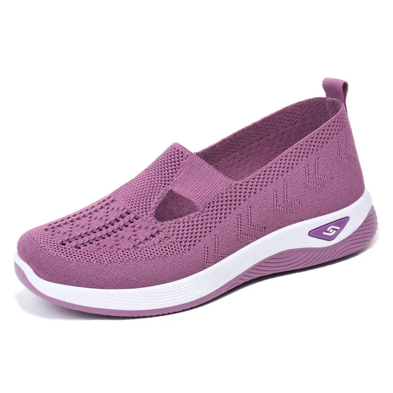 Women's Shoes Spring Middle Aged Elderly Mom Soft Soled Breathable Zpaxo