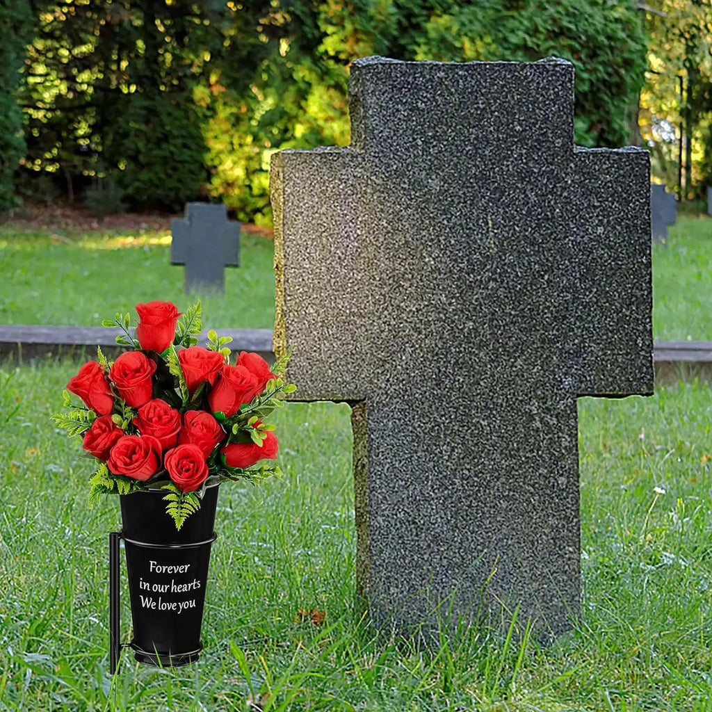 Cemetery Vases Grave Yard Decoration Supplies Flower Holder Memorial