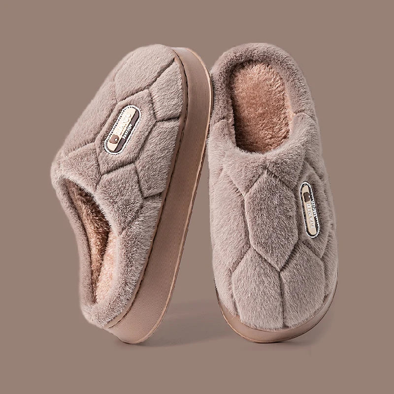 Trend Winter Couple Indoor Non-slip Warm Slippers Home Slides Casual