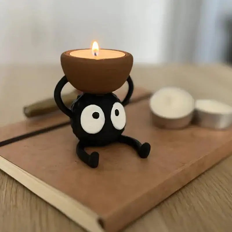 Cute Candlestick Holders Tea Light Candle Holder Briquette 3D Printed