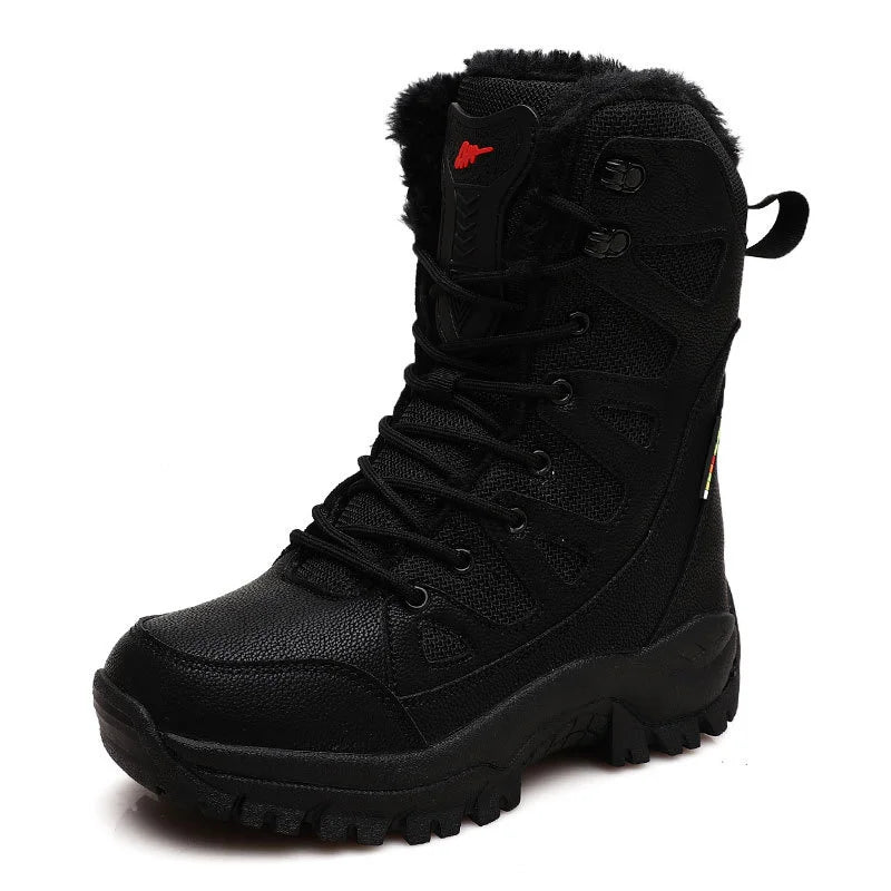 Winter Warm Plush Fur Snow Boots Waterproof Men's Outdoor Non-slip Zpaxo