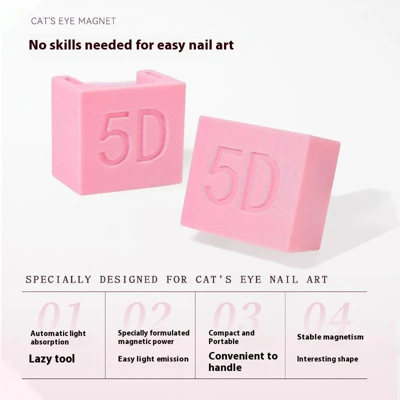 U-Shape Cat Eye Nail Magnet – 5D Wide Beam Manicure Tool