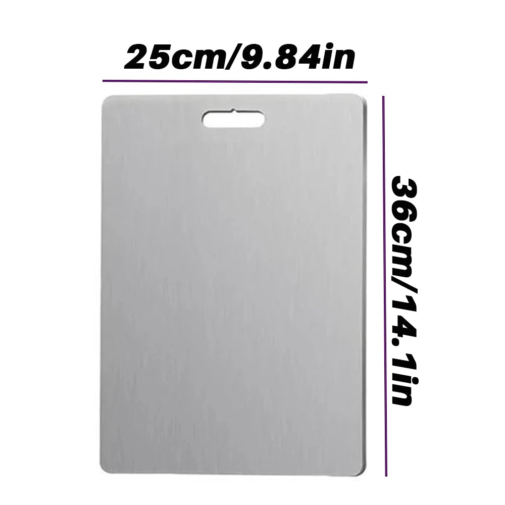 Double-Sided Stainless Steel Cutting Board | Kitchen & BBQ