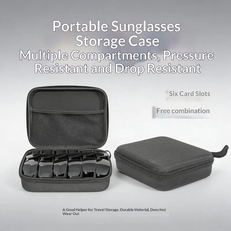 4–8 Grid Travel Eyeglasses Organizer Case | Sunglasses Box