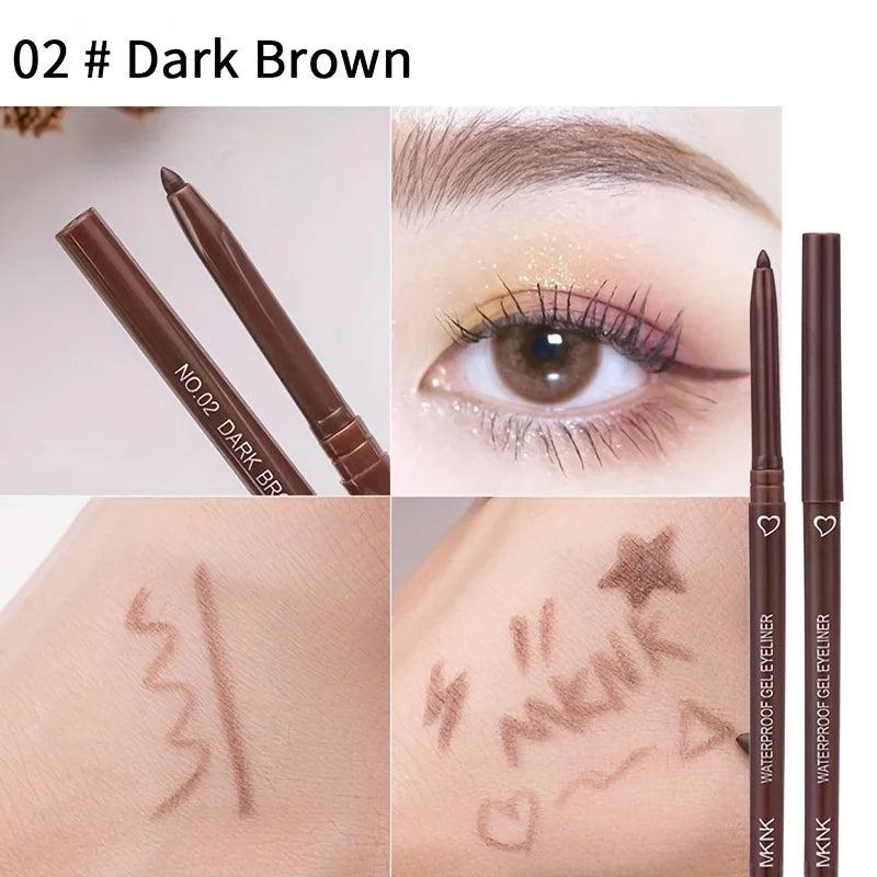 Smooth Waterproof Eyeliner Gel Pencil Blue Brown Eyeliner Soft Easy Wear High Pigment Matte Concealer Pen Lasting Eyes Makeup Zpaxo 02