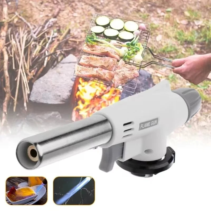 Torch Cooking AutoIgnition Butane Gas Welding-Burner Welding Gas Burner Flame Gas Torch Flame Gun Blow for BBQ Camping Cooking Zpaxo BK