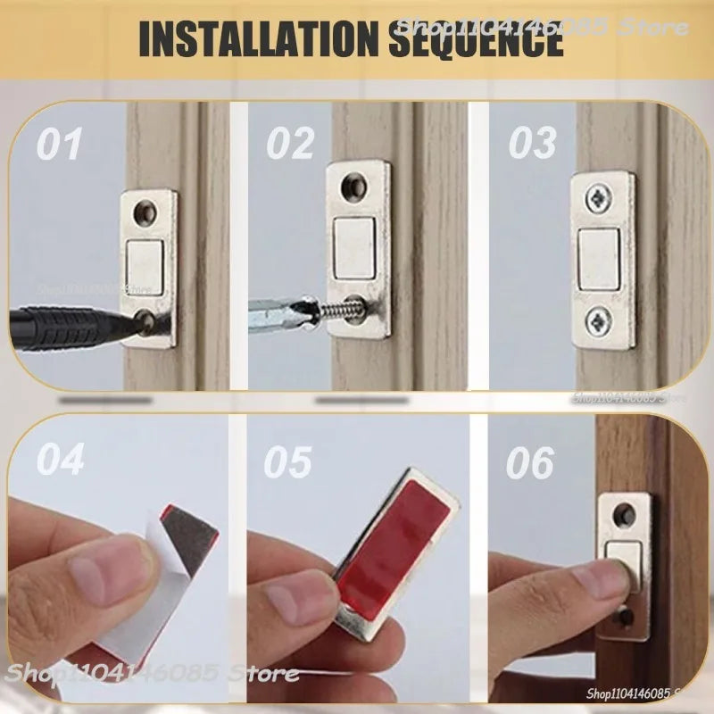 Self Adhesive Magnetic Cabinet Catches Invisible Magnets Door Stopper Patch Furniture Drawer Window Door Closer Latch Zpaxo
