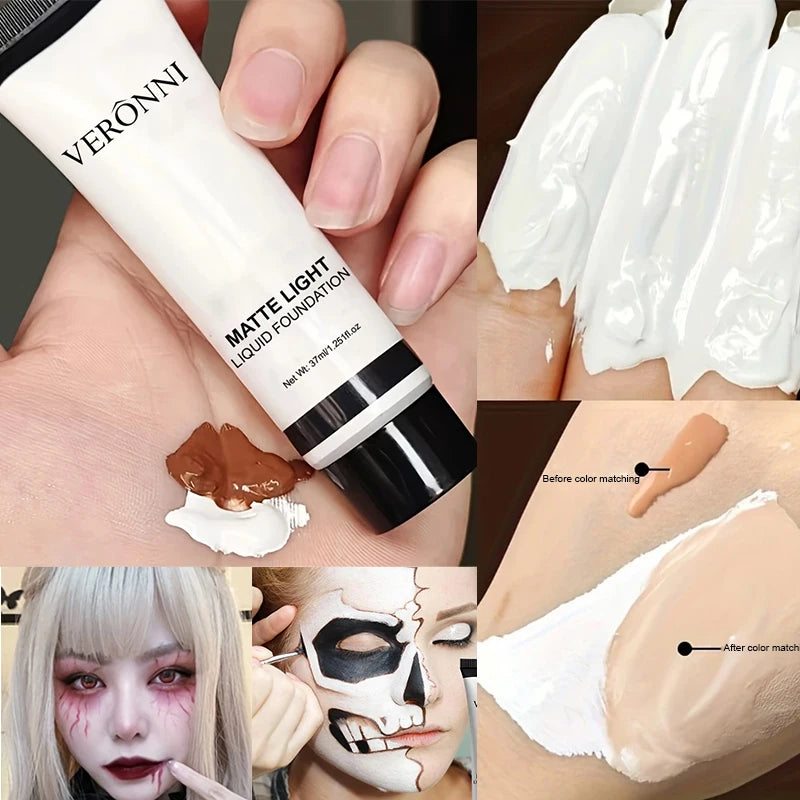 Mixable Pure White Foundation Blending Liquid Toner Matte Light Zpaxo